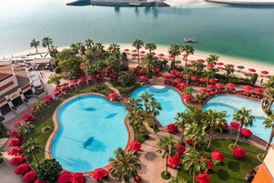 Private beach, sun loungers, beach umbrellas