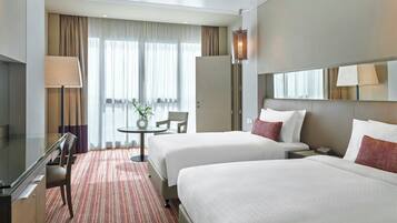 Down duvets, minibar, in-room safe, desk