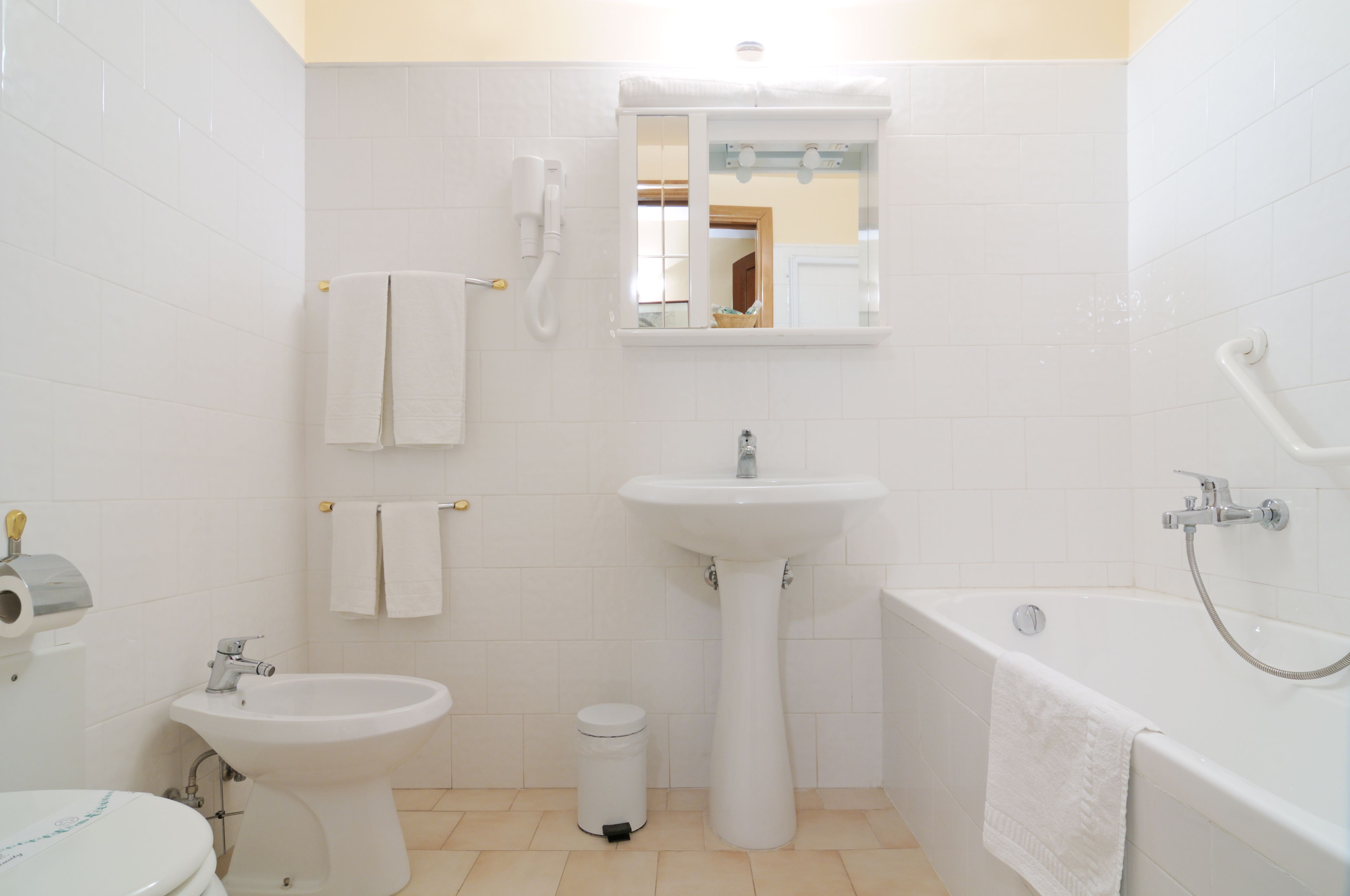 double or twin room | bathroom | shower, free toiletries, hair dryer, dressing gowns