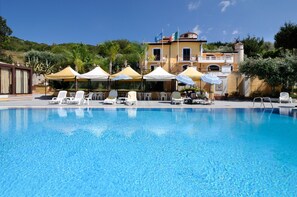 Outdoor pool, open 8:00 AM to 7:30 PM, pool umbrellas, sun loungers