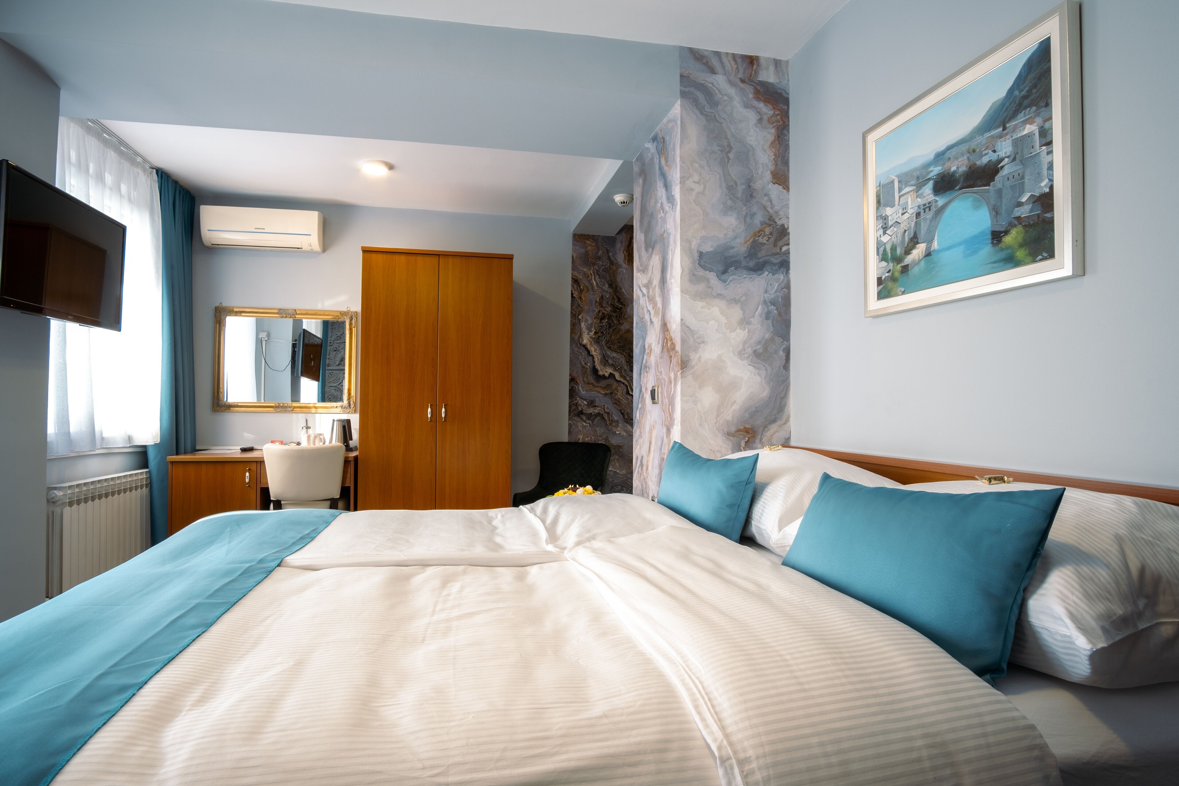 family quadruple room, balcony, city view | premium bedding, desk, soundproofing, free wifi