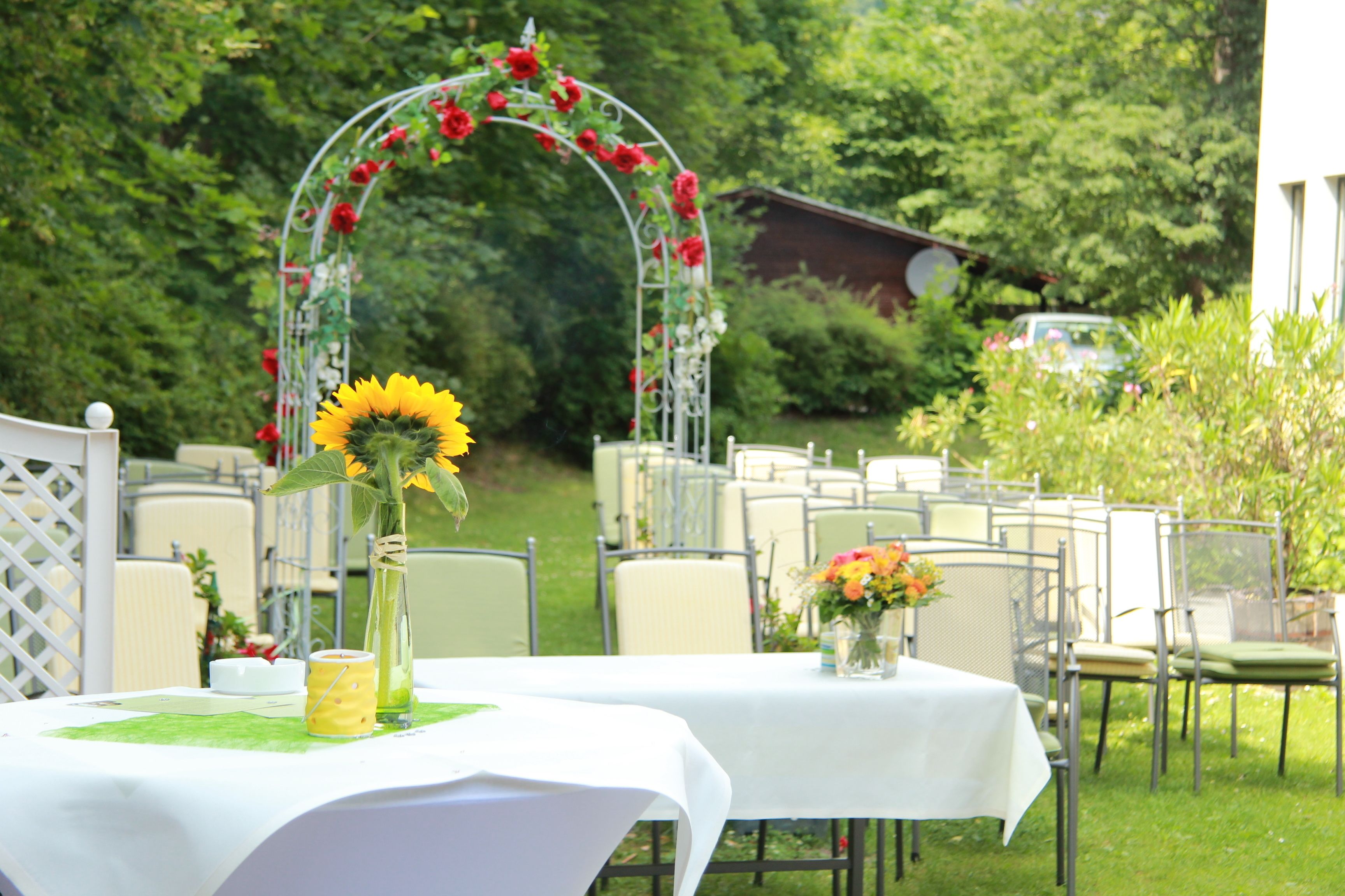 outdoor wedding area