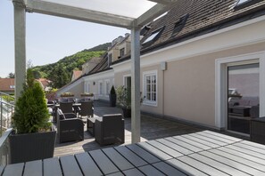 Outdoor banquet area