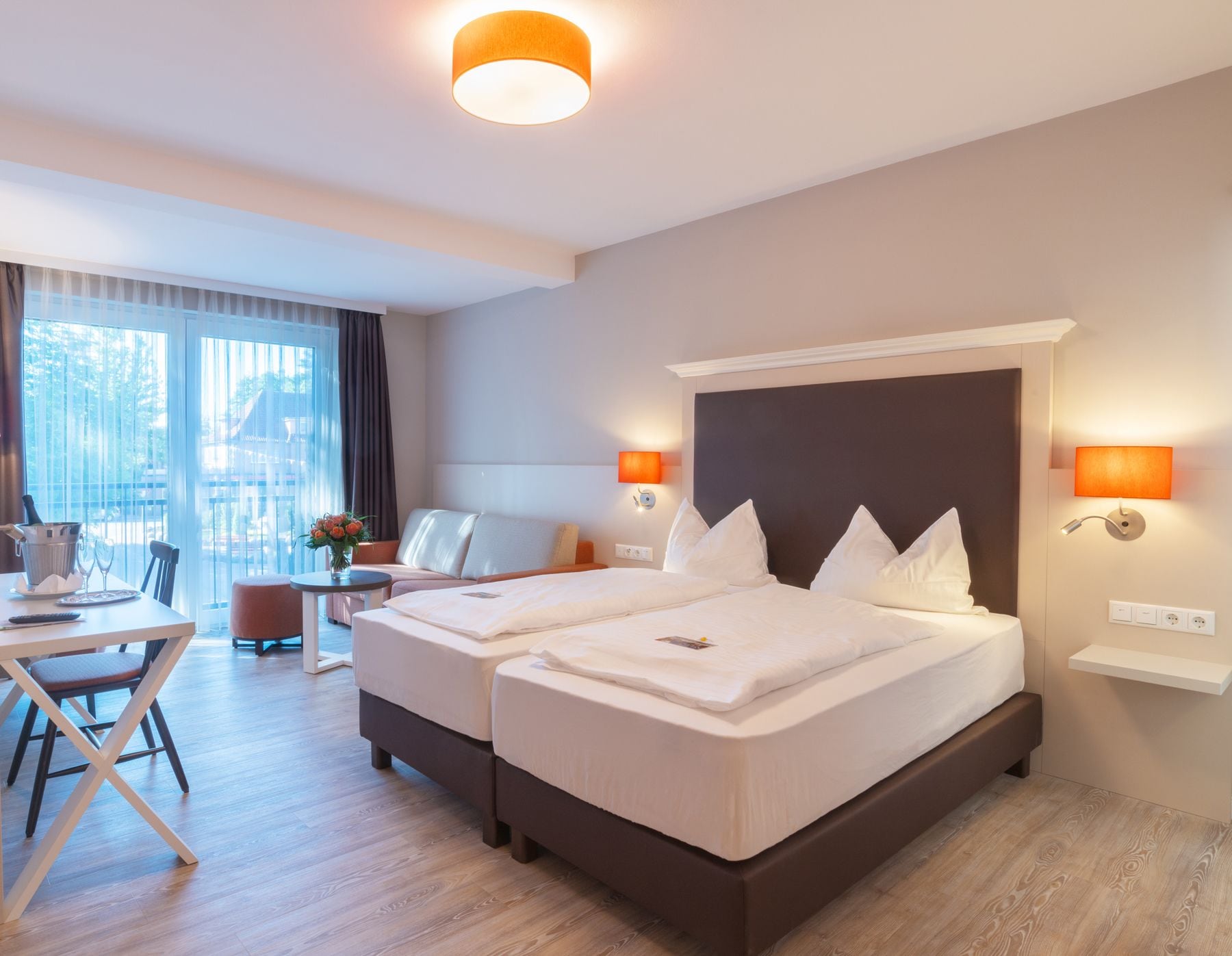 double room premium plus | hypo-allergenic bedding, in-room safe, desk, free wifi