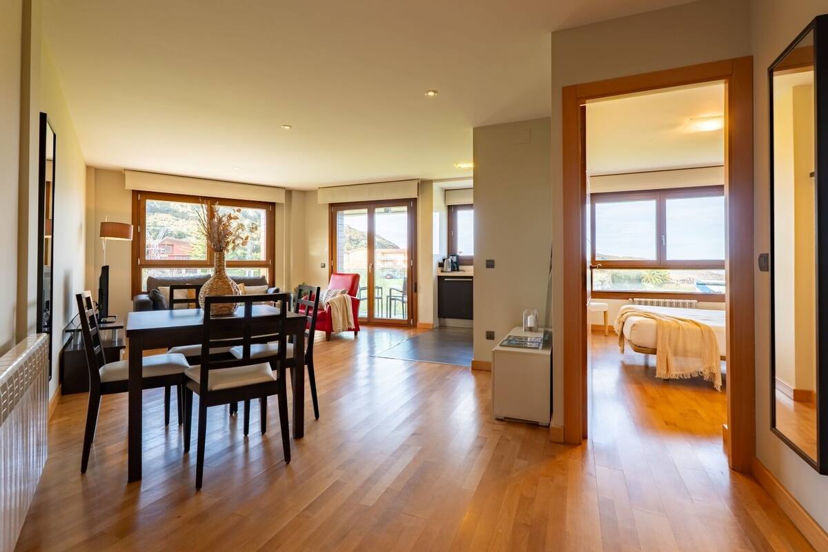 deluxe apartment, 1 double bed with sofa bed | living area | lcd tv