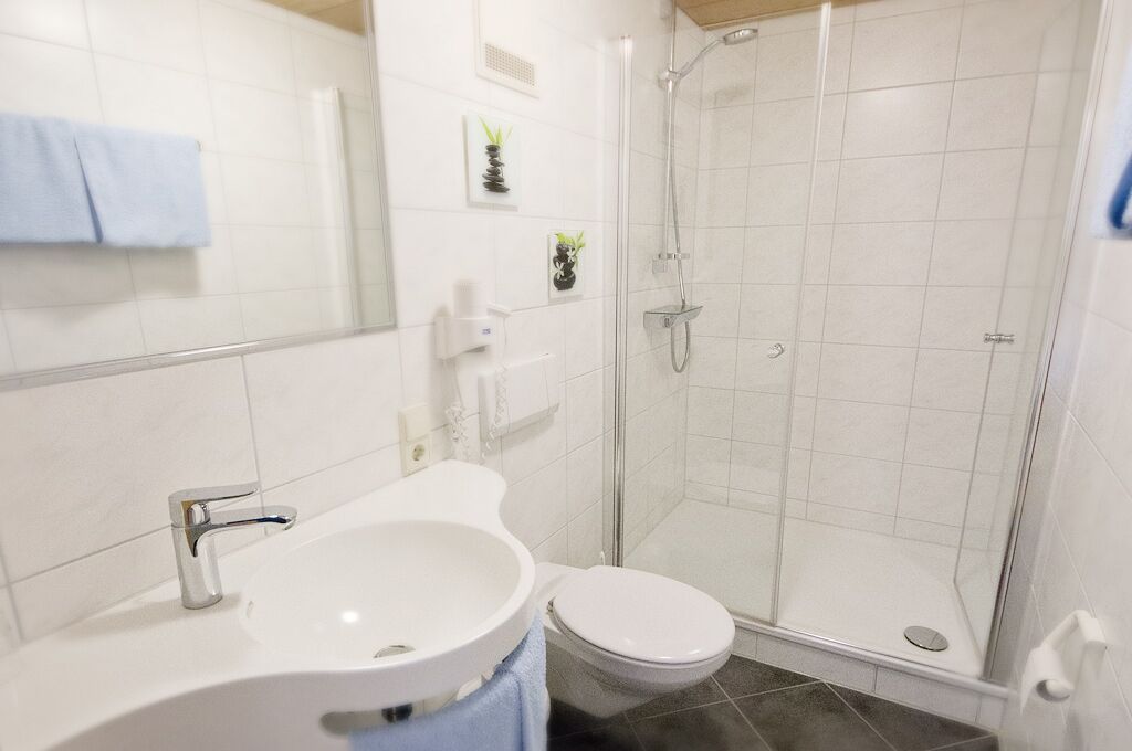 single room | bathroom | hair dryer, towels