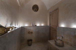 Turkish bath, body treatments, deep-tissue massages, body wraps