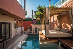 Premium Room Inland View Private Pool | Egyptian cotton sheets, premium bedding, down comforters, pillowtop beds