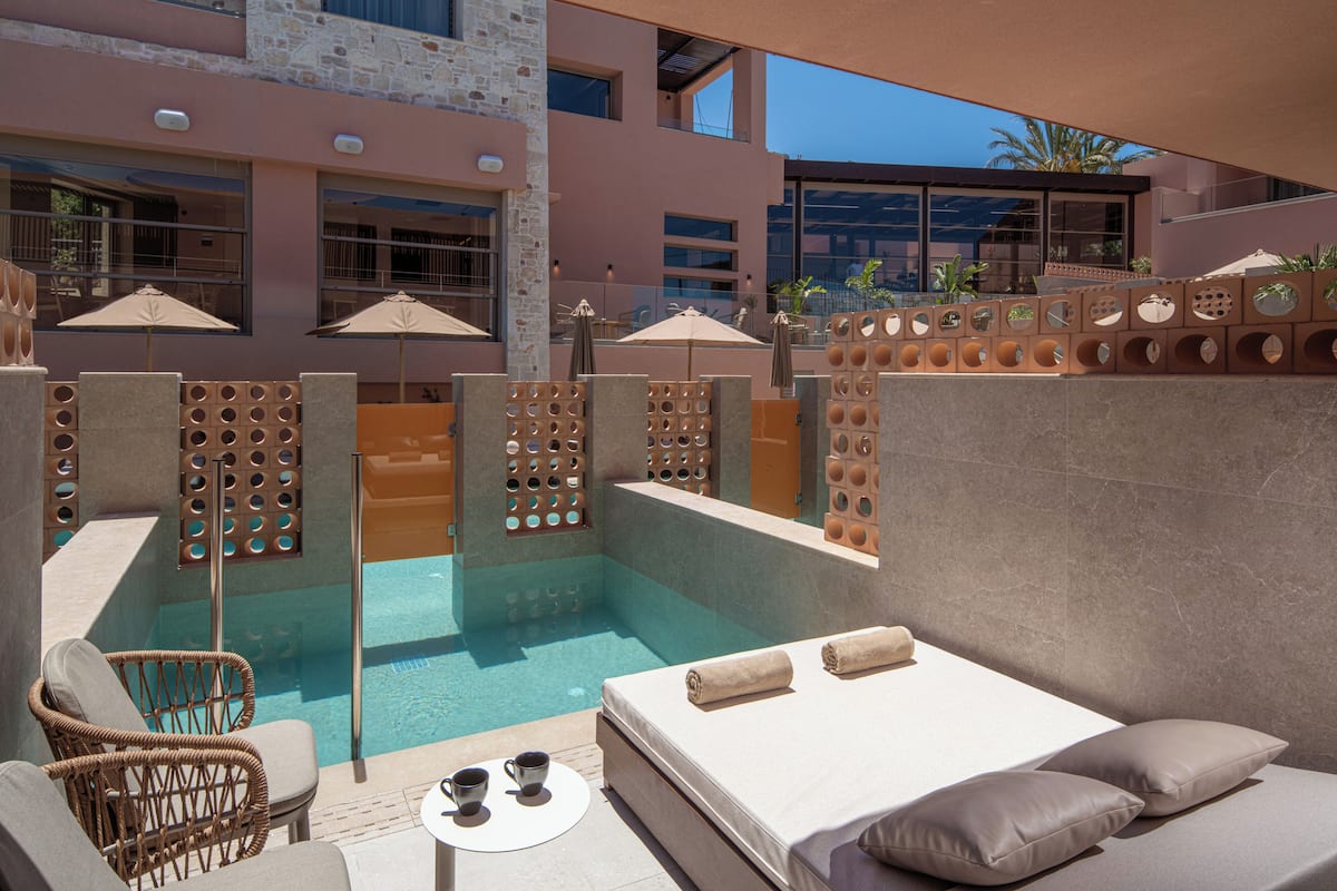 Signature Private Lagoon Swim Up & Sea View Overflow Heated Tub - Adults Only Complex | Balcony view