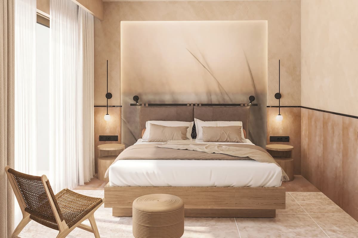 1 bedroom, Egyptian cotton sheets, premium bedding, down duvets