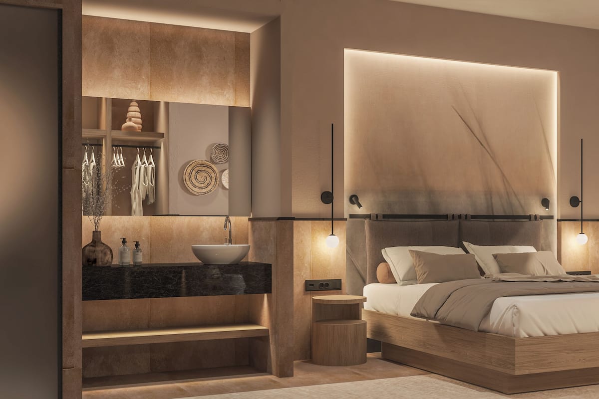 1 bedroom, Egyptian cotton sheets, premium bedding, down duvets