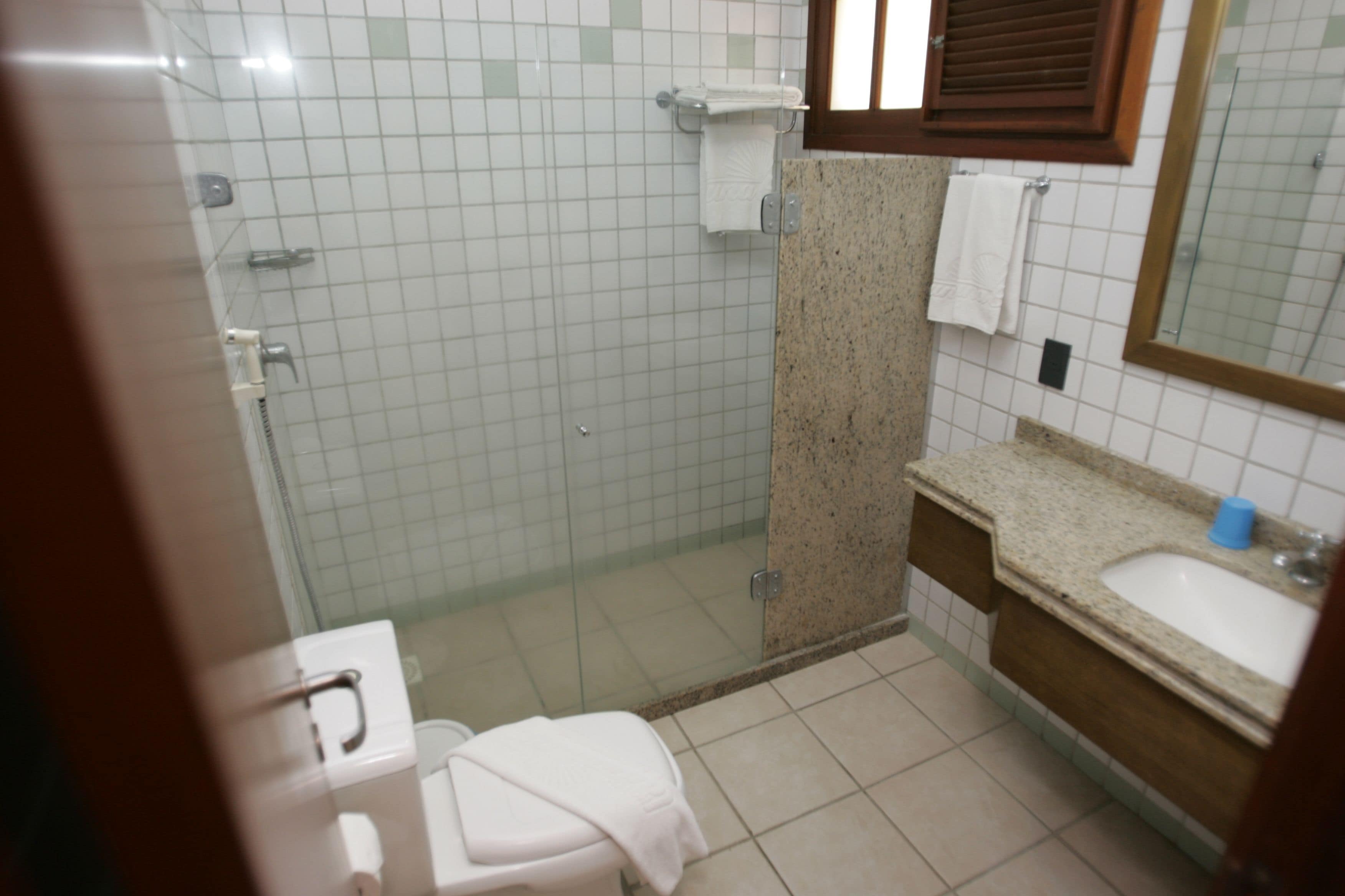 free toiletries, hair dryer, towels