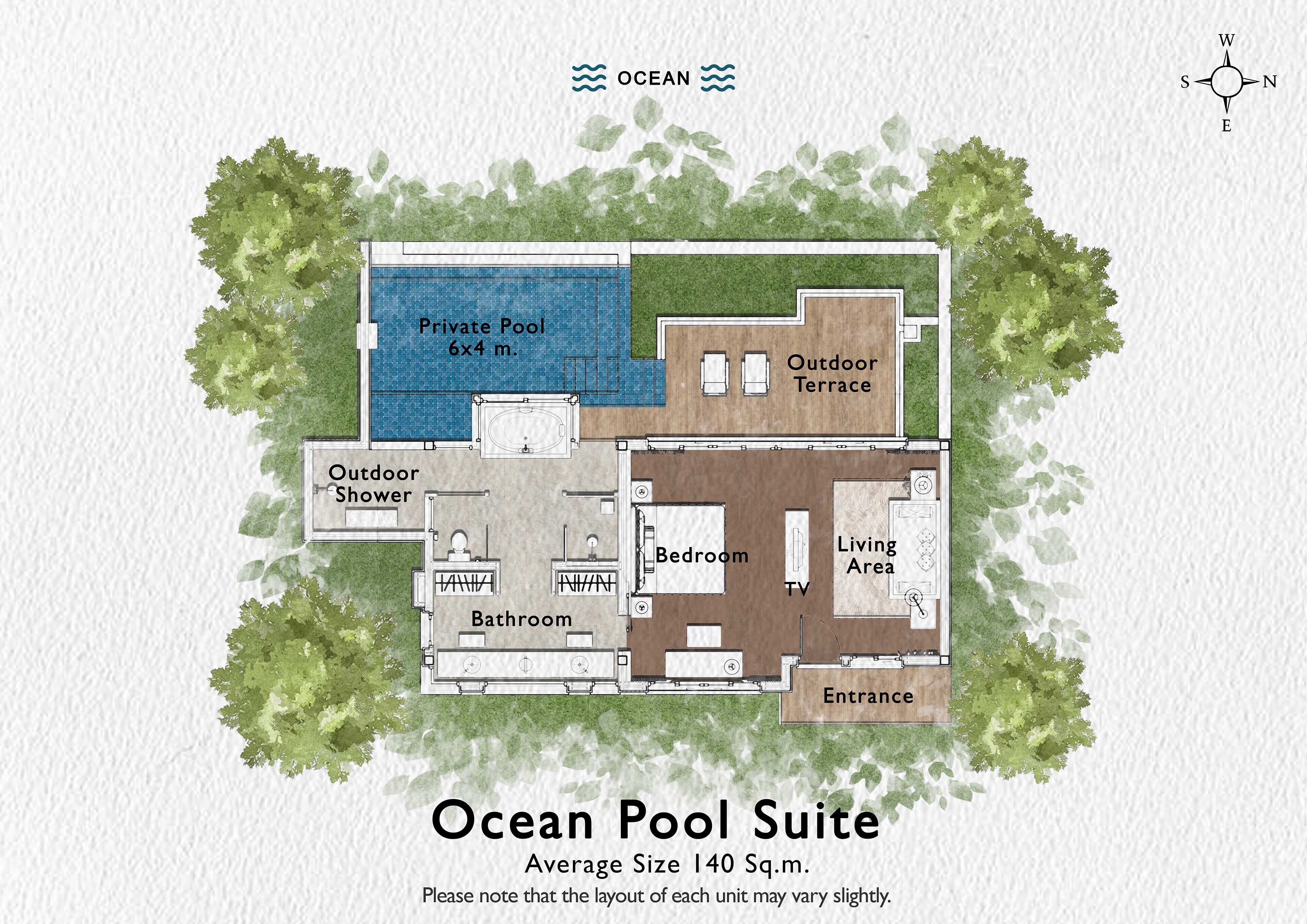 ocean pool suite | floor plan