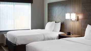 Premium bedding, desk, blackout curtains, iron/ironing board