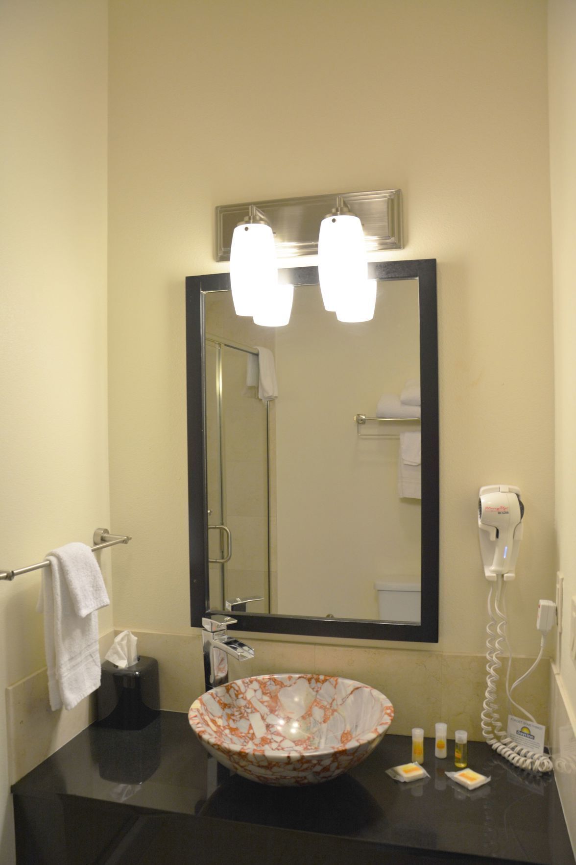 Bathroom | Hair dryer, towels