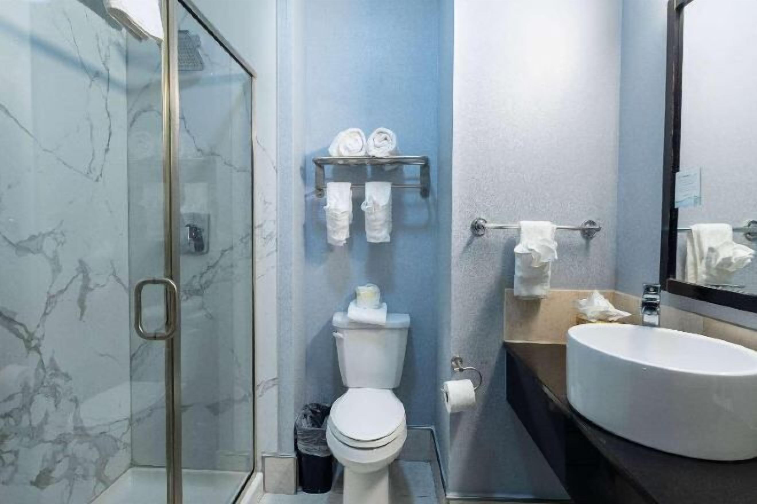 Bathroom | Hair dryer, towels