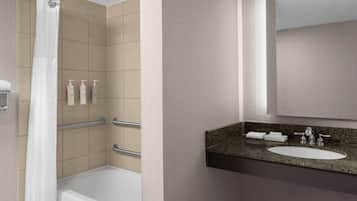 Free toiletries, hair dryer, towels