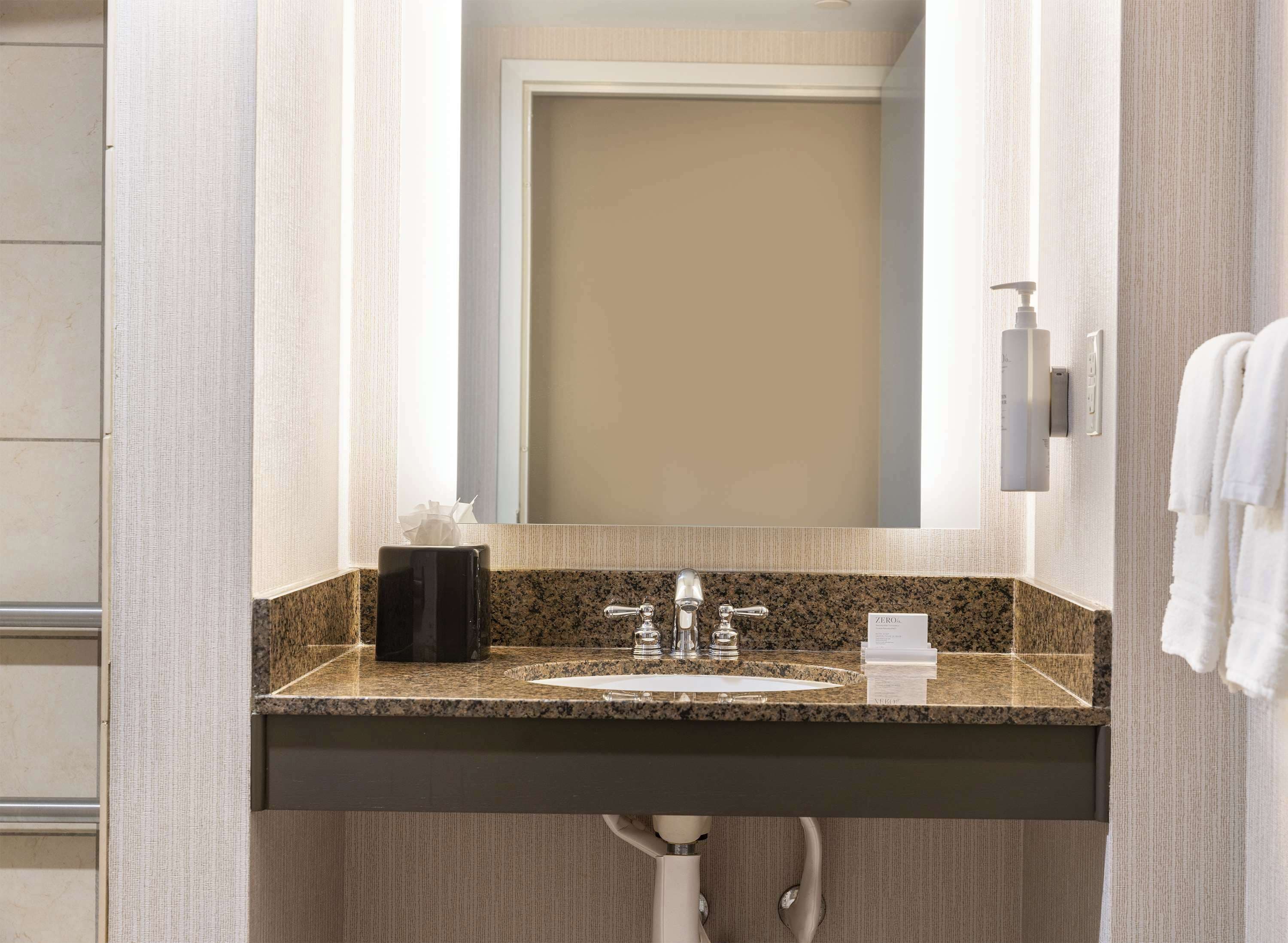 free toiletries, hair dryer, towels