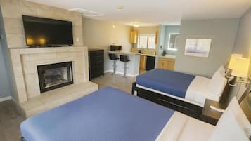 Deluxe Room, 2 Queen Beds, Kitchenette | Blackout drapes, iron/ironing board, rollaway beds, free WiFi