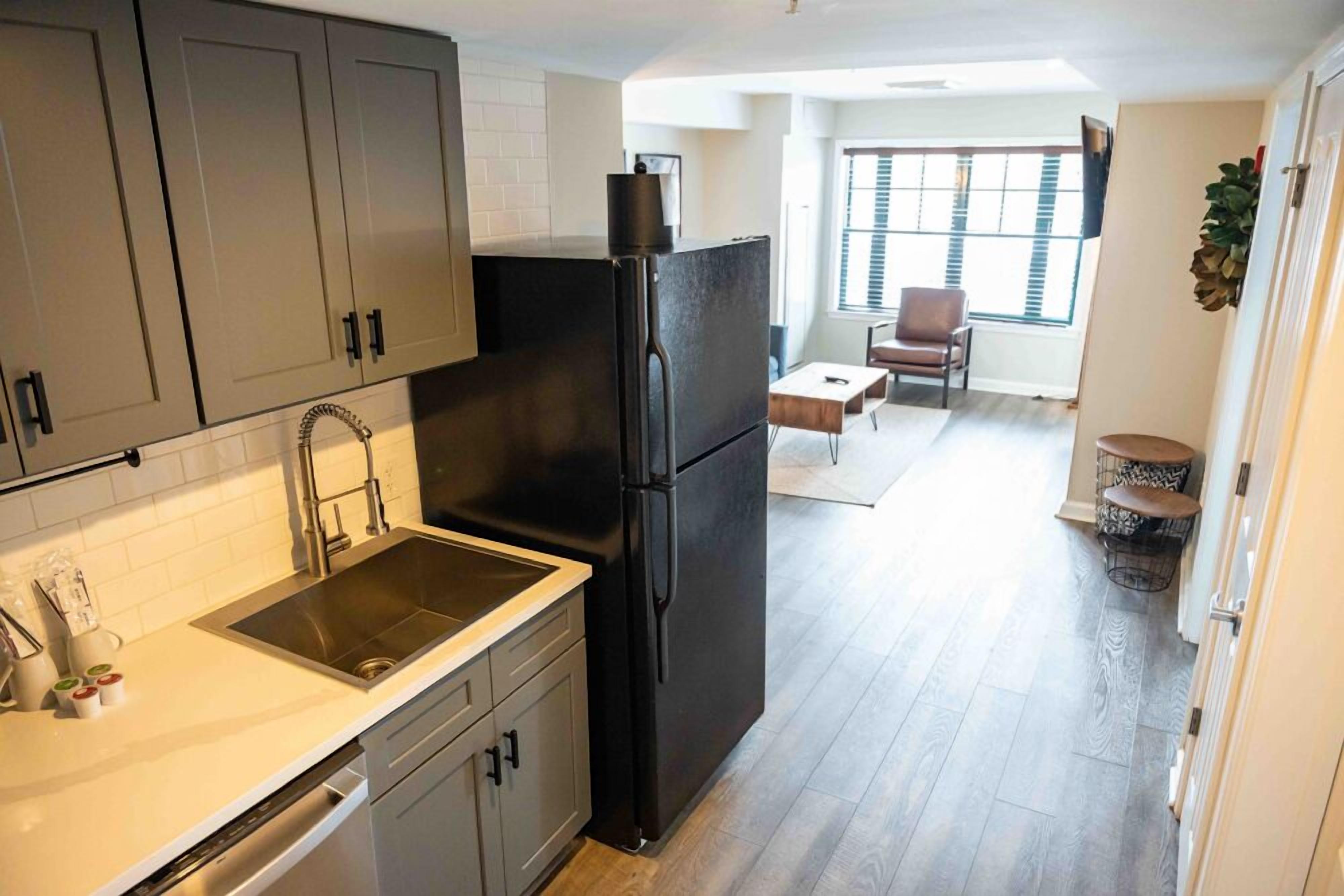 premium suite, 1 bedroom, kitchen | private kitchen | fridge, microwave, coffee/tea maker, toaster