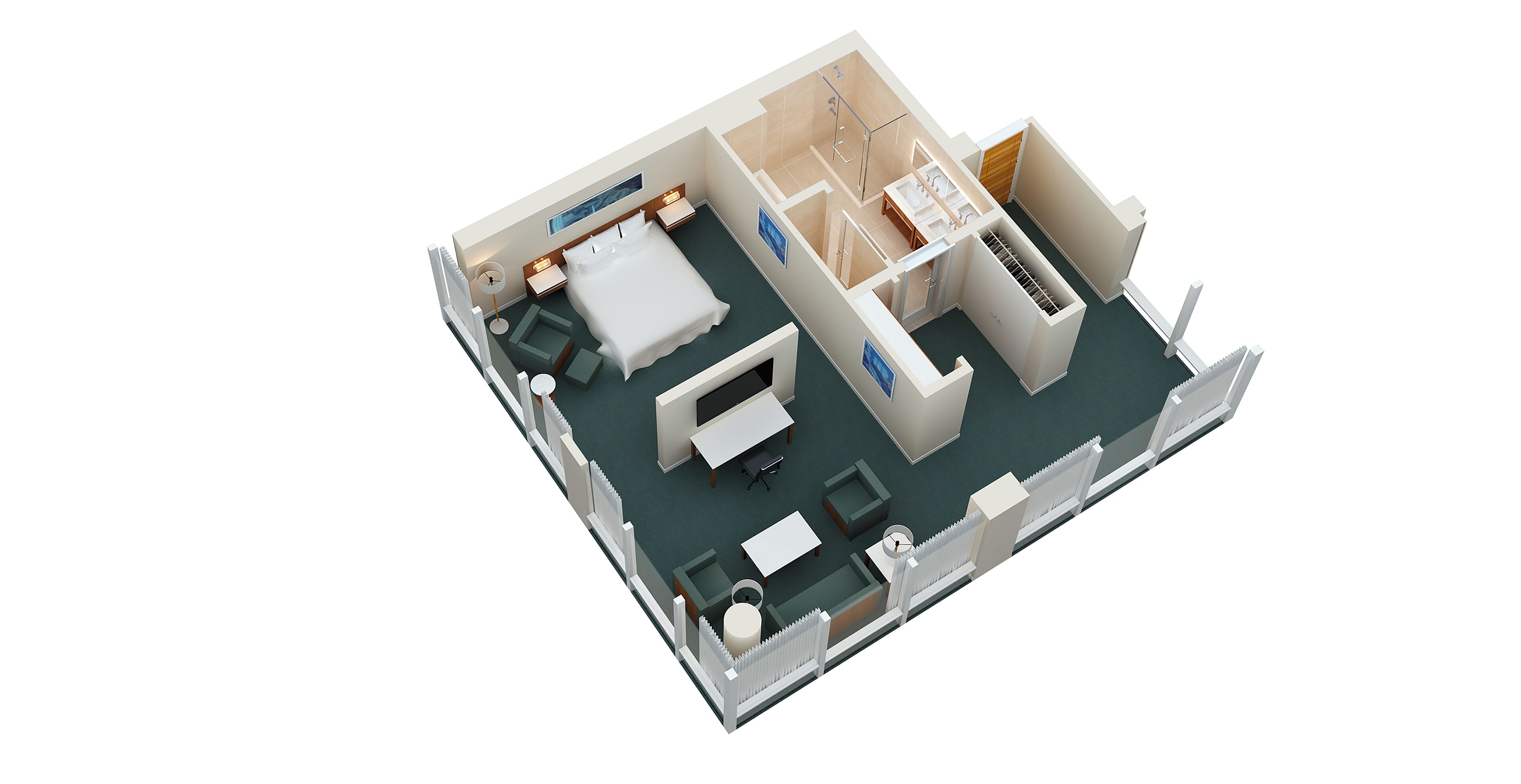 suite, 1 bedroom, non smoking, corner | floor plan