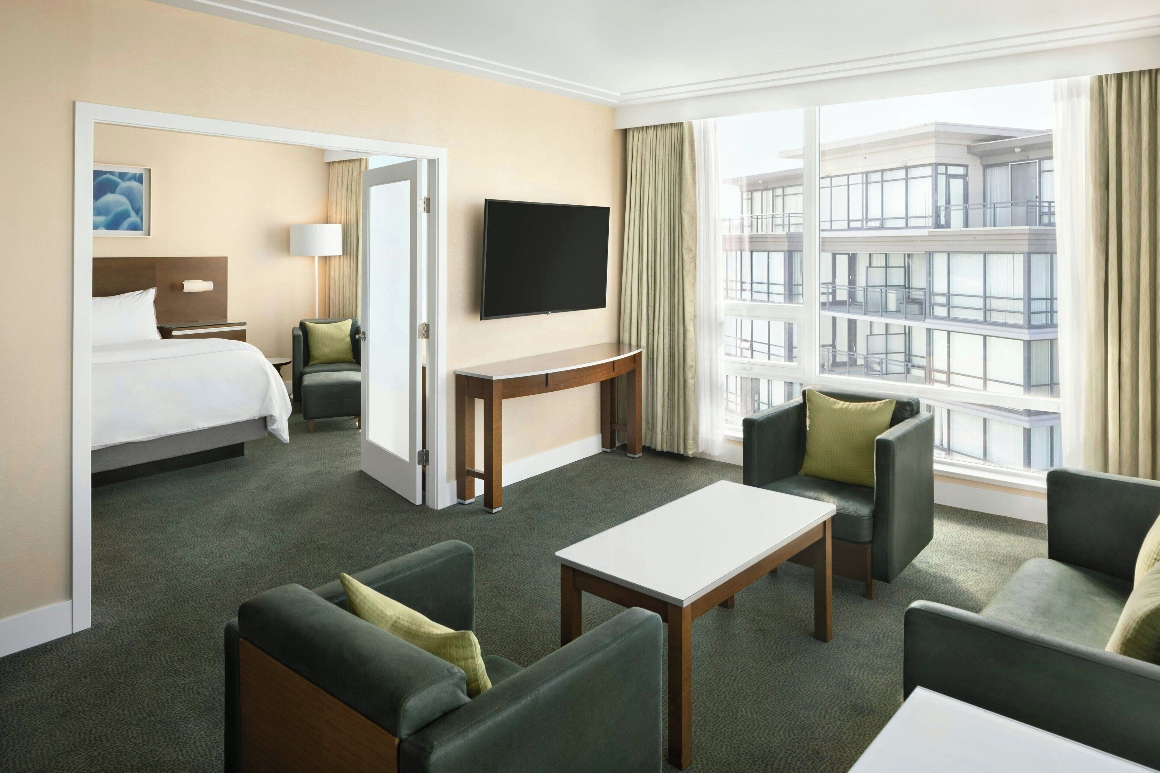 Premium bedding, pillow-top beds, in-room safe, desk