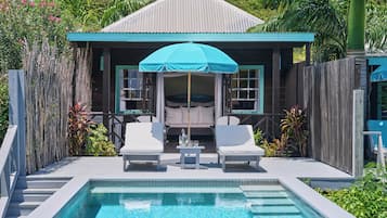 Plunge Pool Cottage | Hochwertige Bettwaren, Pillowtop-Betten, kostenlose Minibar, Zimmersafe