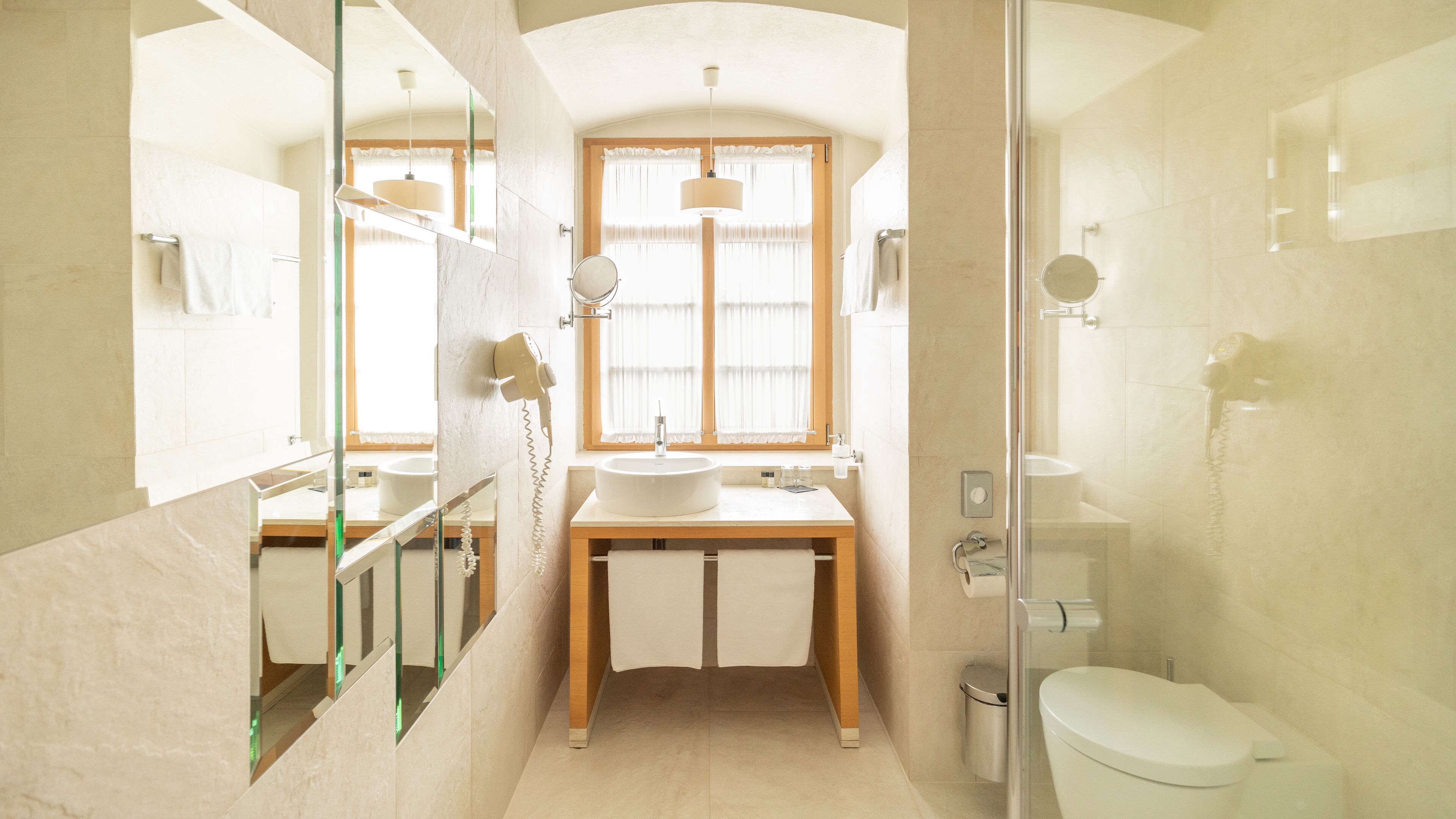 superior double room, river view | bathroom shower