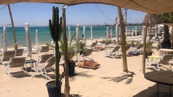 Private beach nearby, sun-loungers, beach umbrellas, waterskiing