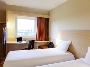 Standard Double Room, 2 Twin Beds | Blackout drapes, soundproofing, free WiFi, bed sheets