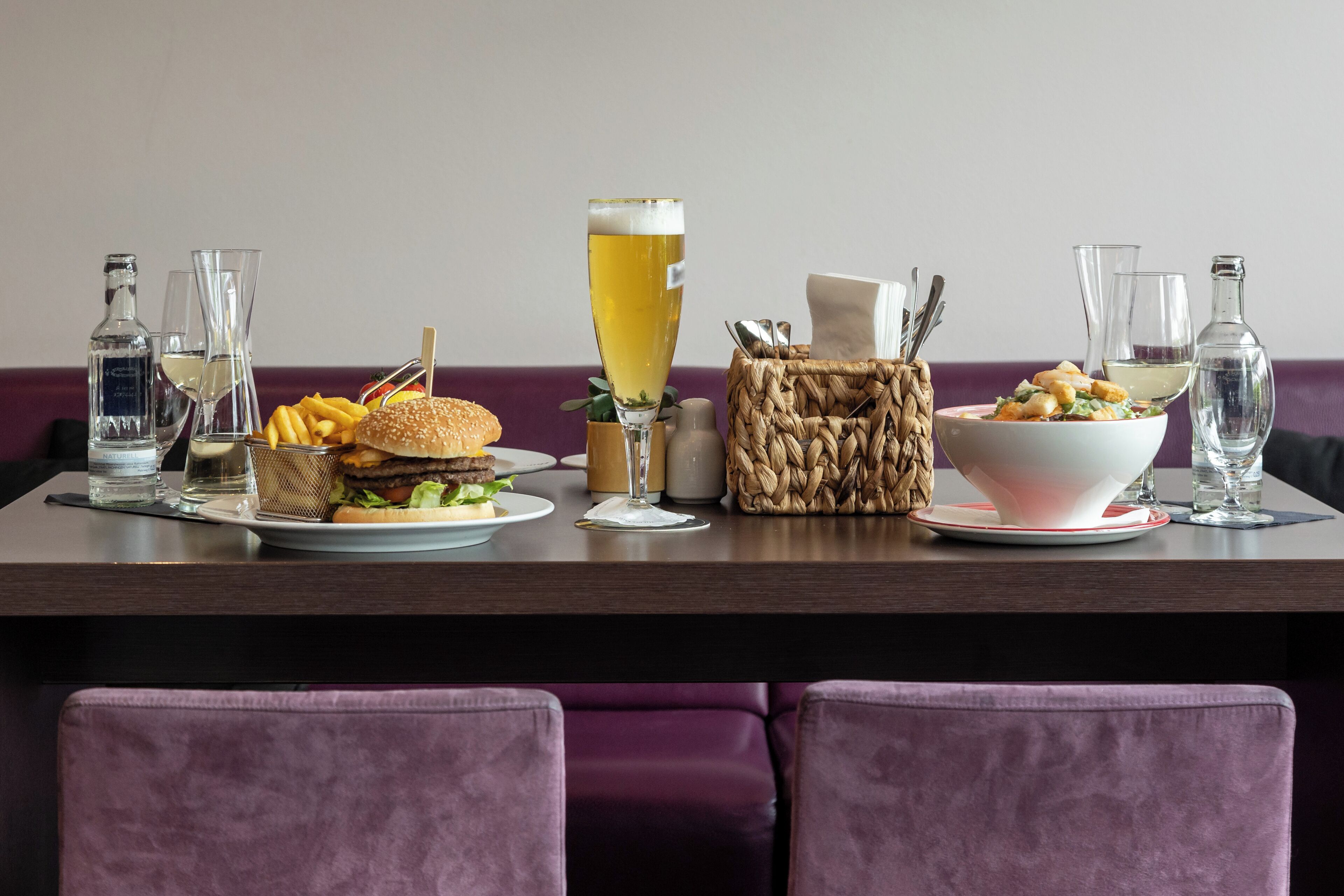 Frühstück, Mittagessen, Abendessen, internationale Küche 