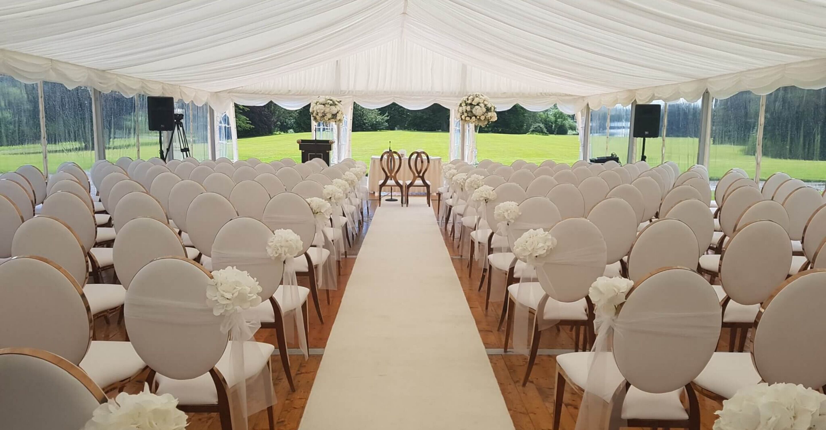 outdoor wedding area