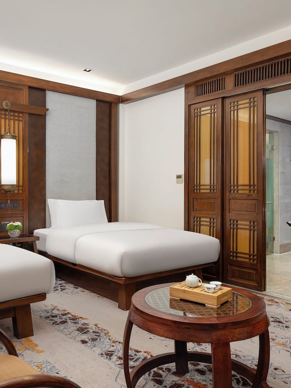 1 slaapkamer, luxe beddengoed, donsdekens, een minibar