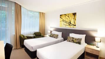 Standard Double or Twin Room | Blackout drapes, iron/ironing board, free WiFi, bed sheets