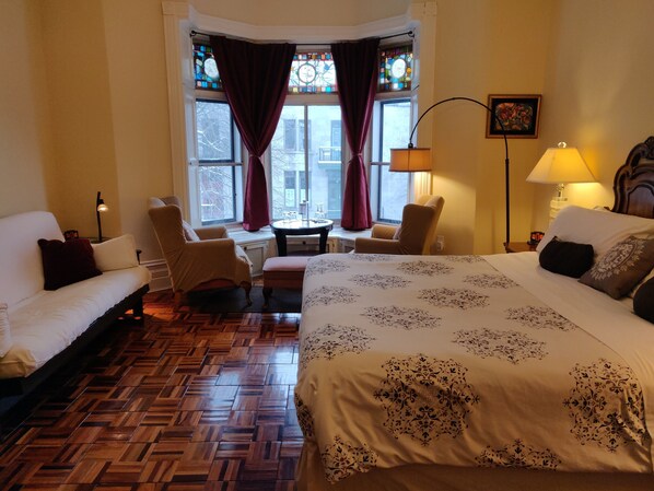 Individually decorated, individually furnished, iron/ironing board