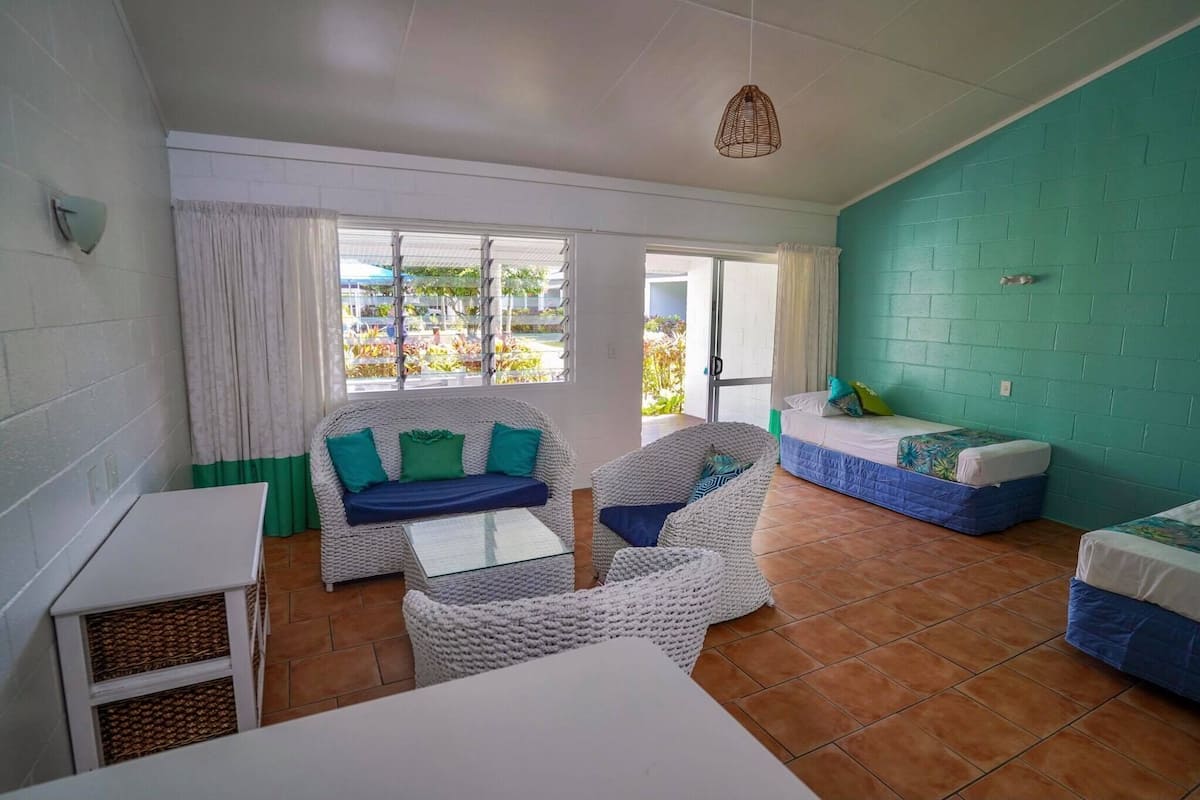 pool view | individually decorated, individually furnished, desk, iron/ironing board