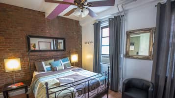 Room, 1 Queen Bed, Private Bathroom | In-room safe, iron/ironing board, free WiFi, bed sheets