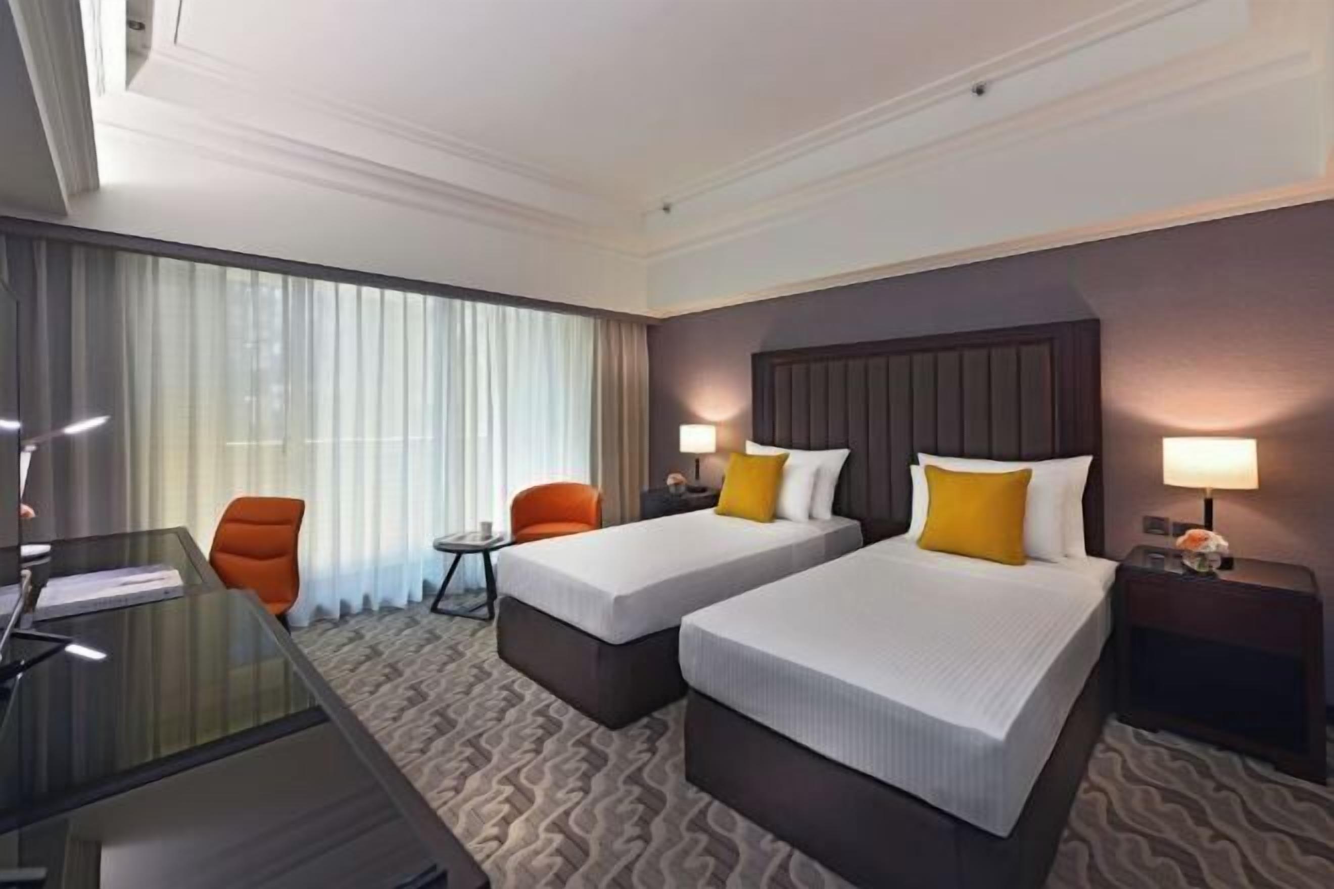 In-room safe, desk, laptop workspace, blackout drapes