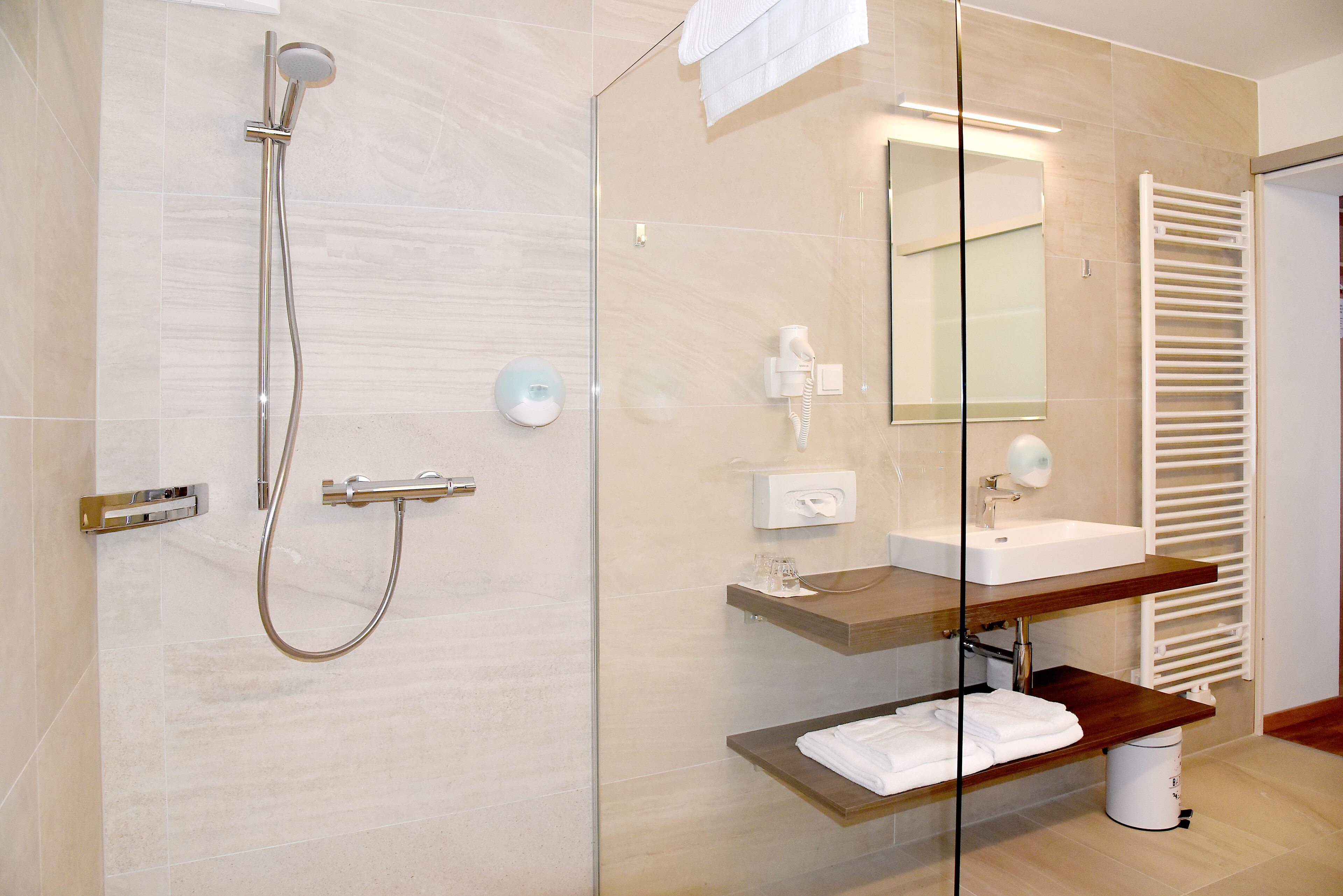 panoramic double room | bathroom shower