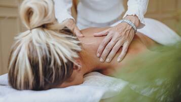 A person receiving a massage.