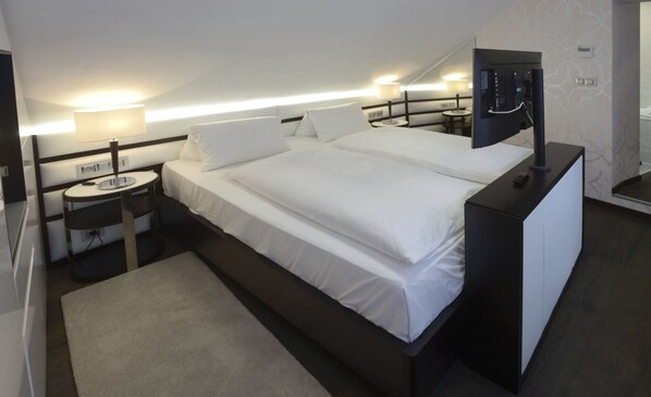 Double Room (Depandance  - Panská Street) | Hypo-allergenic bedding, minibar, in-room safe, desk - Hotel Grand (Cesky Krumlov)