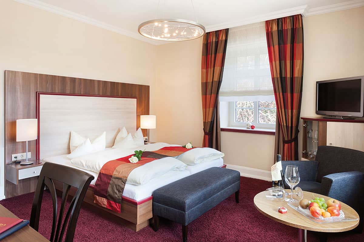 Appartement, 2 slaapkamers | 1 slaapkamer, luxe beddengoed, donzen dekbedden, een minibar