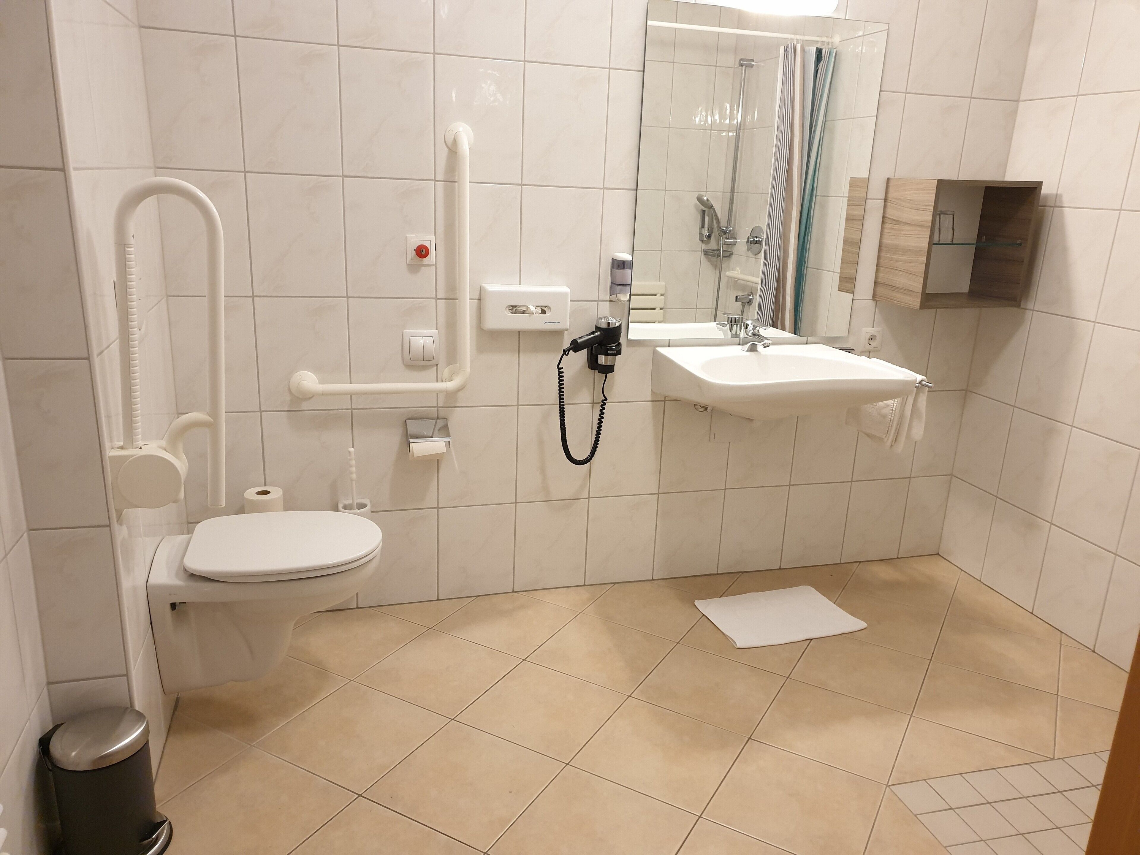 comfort double room, 1 bedroom, accessible, terrace | bathroom | shower, hair dryer, towels, soap