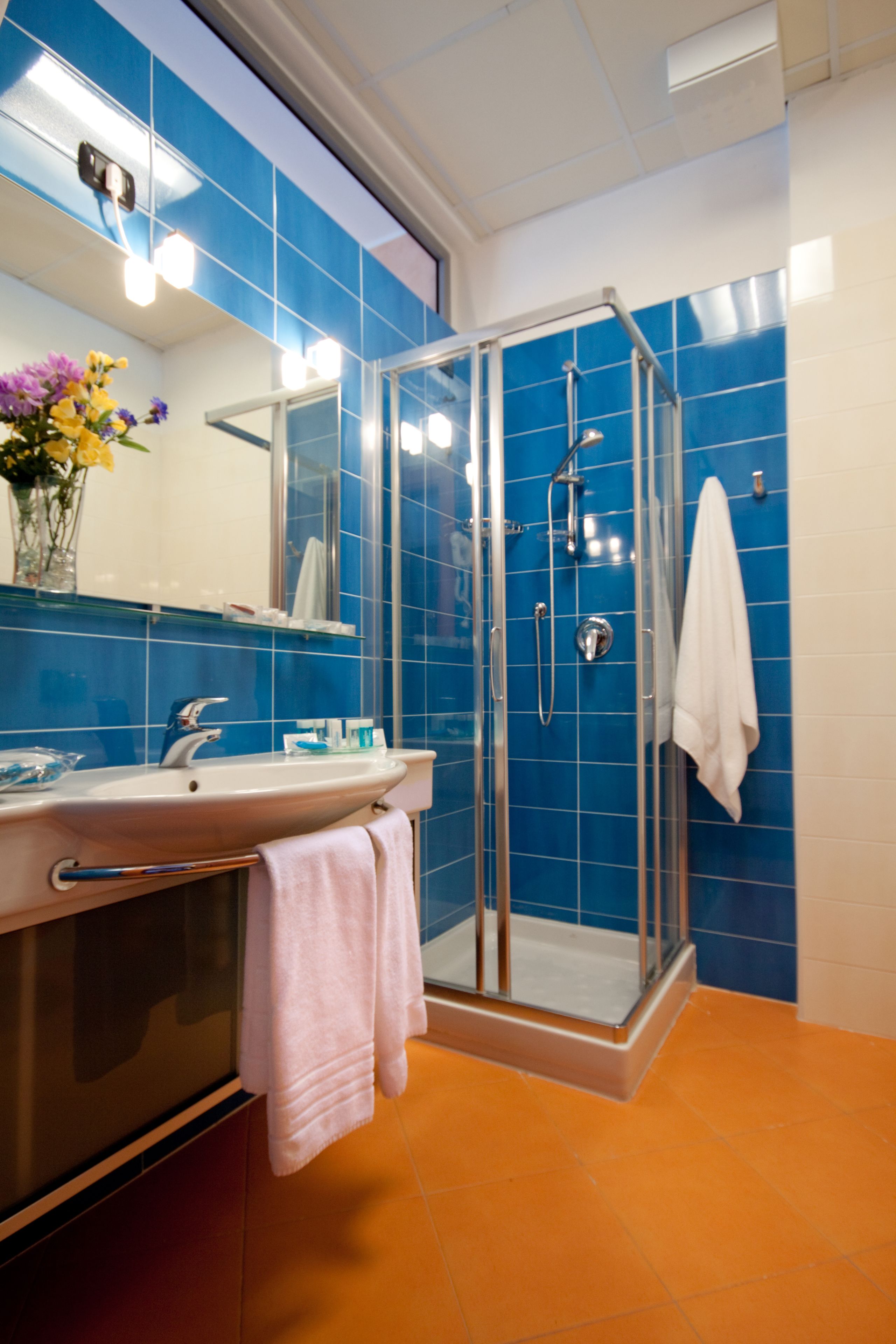 shower, free toiletries, hair dryer, slippers