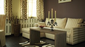 Standard Apartment, 1 Bedroom | Living room | 50-cm LCD TV with digital channels - Apartment Residence (Bratislava)