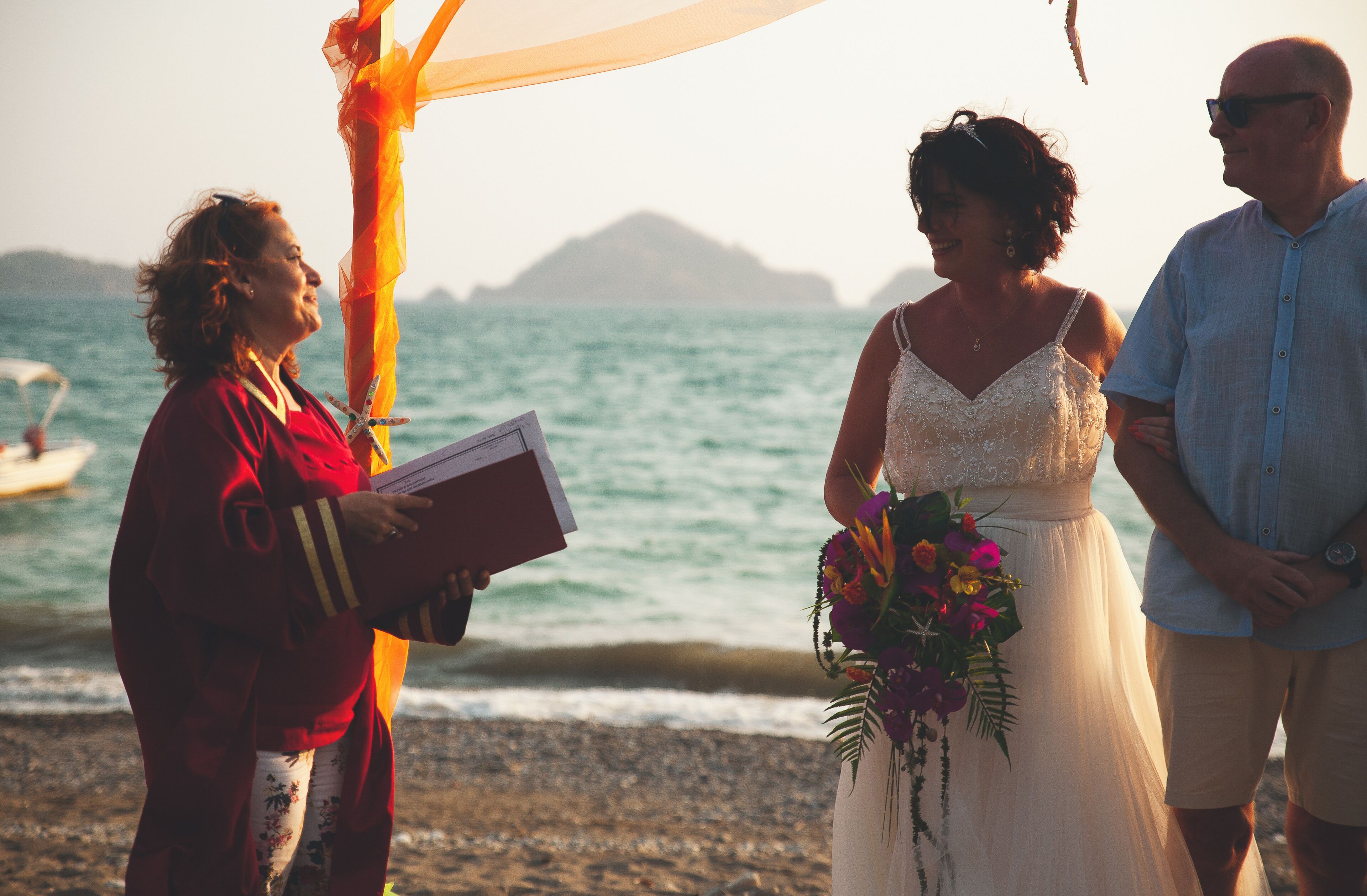 Outdoor wedding area