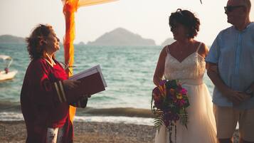 Outdoor wedding area