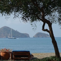 Private beach, beach bar