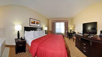 Premium bedding, down duvets, desk, blackout curtains