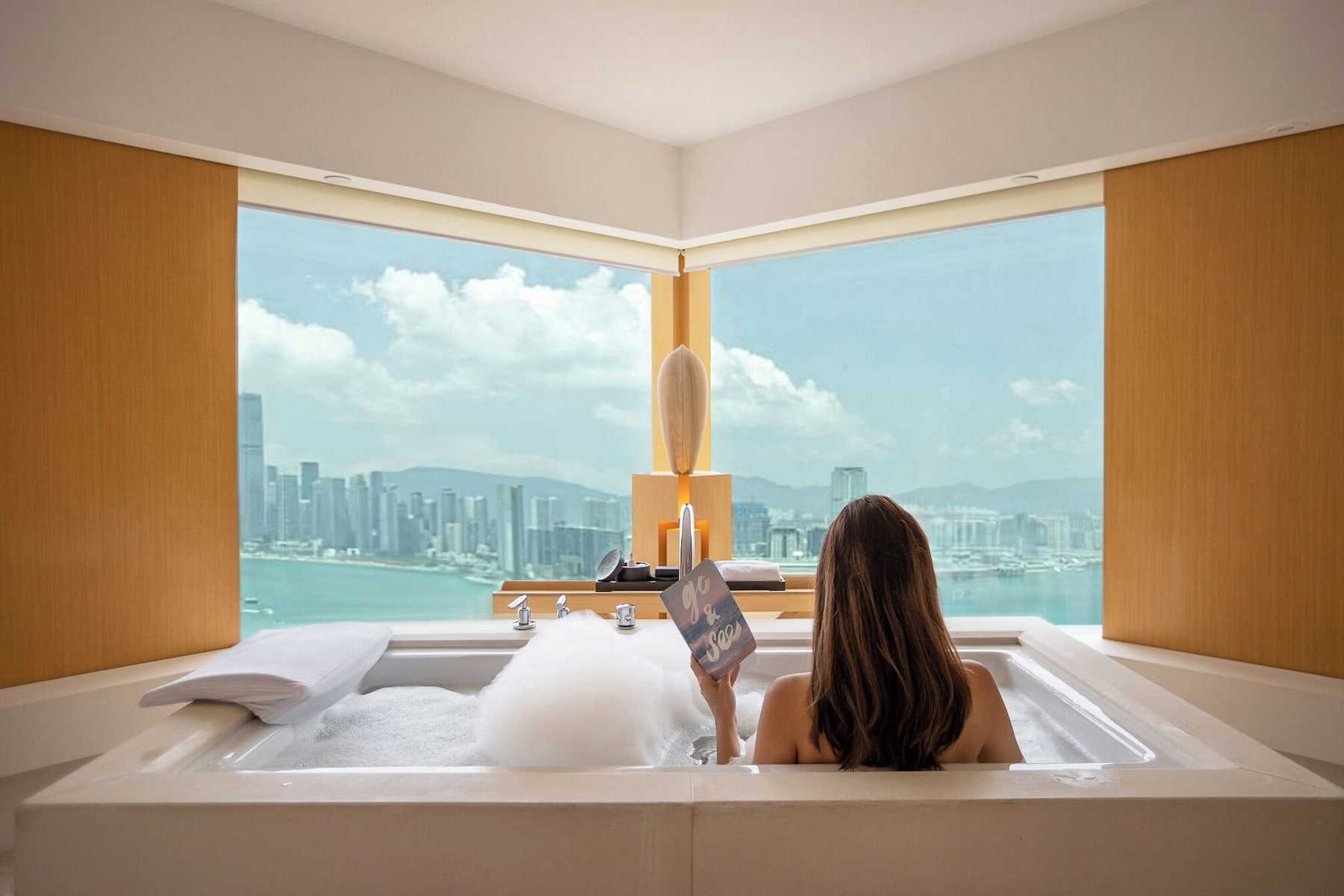 Upper Suite (Harbour View) | Bathroom | Separate bathtub and shower, deep-soaking bathtub, rainfall showerhead